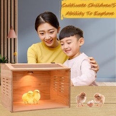 110V 50W Heating Lamp Brooder Box Chicks Ducklings Puppies Non-Toxic Wood New