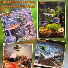 Mushroom Decor for Reptile Tank, Fish Tank, Pet-Safe Bearded Dragon Tank Acce…