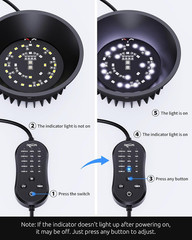 UVB UVA Light for Reptiles, Reptile LED Light Fixture with Timer & Dimming | for