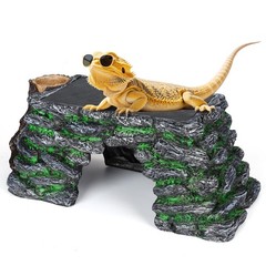 3 in 1 Large Bearded Dragon Basking Platform 13.4×7.1×5.3 in Scape Step Ledge…