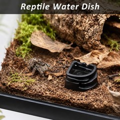6 Pack Black Spider Micro Water Bowls Mini Resin Dish Set