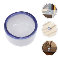 12Pcs White Ceramic Tiny Water Bowls Durable Reptile Food Dishes for Spiders