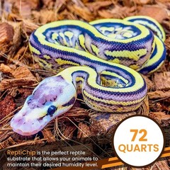 ReptiChip Coconut Chip Bedding 72QT – Organic Substrate for Snakes & Turtles