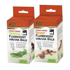 Zilla Canopy UVB UVA Bulb for Reptiles Amphibians Low Intensity 3875 in