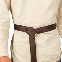 Hide & Play, Leather Medieval Belt with Half Ring Closure, Renaissance Style,…