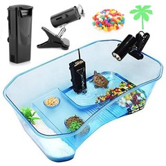 Turtle Tank with Multi-Function Areas, Easy Assembly, Ideal for Small Turtles…