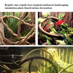Hamiledyi Bearded Dragon Tank Accessories Lizard Large Hammock Jungle Green