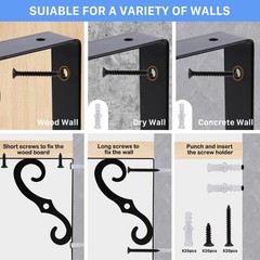 10 Pack Decorative Shelf Brackets,7.4Inch Wall Mounted L Shape Shelf Bracket,…
