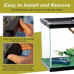4 Pack Reptile Terrarium Covers Heavy Duty Screen Clips, 5-29 Gallons Reptile…