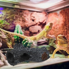 Resin Reptiles Hollow Tree Trunk Terrarium Desert Decor Cave for