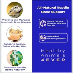 Healthy Animals 4Ever Reptile Bone Support for Metabolic Bone Disease, 300 ct