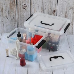 12 Quart & 6 Quart Clear Plastic Storage Bins, Latching Storage Box Bin with …
