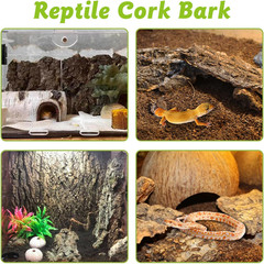 Reptile Cork Bark 1.5 Lb Flat Cork Wood for Terrarium Small Tree Bark Pieces 3.9