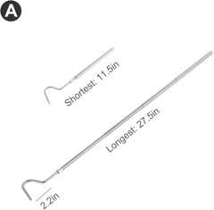 2 in 1 Collapsible Snake Hook, Adjustable Snake Tong, Snake Grabber Cather Stick