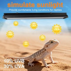 GREENPAW T5 UVB Light for Reptiles, 10.0 8W HO UVA UVB Reptile Light Fixture,…