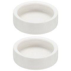 Reptile Food Bowl, Worm Water Dish Ceramic Pet Bowl Small (3 In, White, 2 Pack)