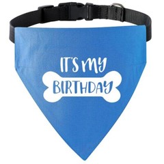 Dog Birthday Bandana Pet Scarf Adjustable Collars Small Medium Large Dogs