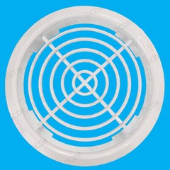 8x White Vivarium Reptile Push Fit Round Air Vent, 110mm, 100mm Hole