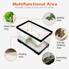 All in One Turtle Tank Kit,Medium Aquarium,Red Eared Slider Enclosure | PC Terra