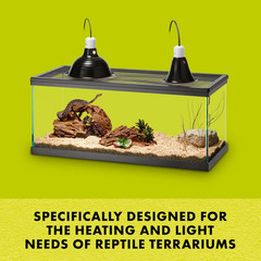 Zilla Pet Reptile Premium Heat Lamp Reflector Dome Fixture, 8.5 Inches