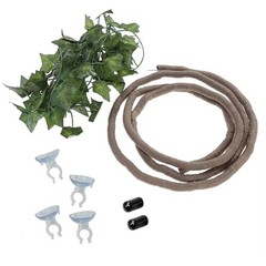 Reptile Bend-A-Branch Vines Flexible Leaves Pet Habitat Decor Climber5867