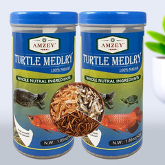 2 Pack Aquatic Turtle Food Medley Mealworms Shrimp Fish High Protein 3.7 oz – US