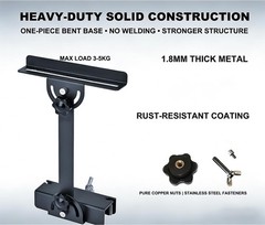 Metal Aquarium Light Riser & Holder – Adjustable Clamp Kit (2pcs), Max 0.9″ G…