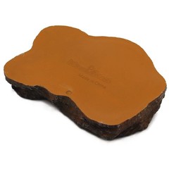Reptile Water Dish Resin Rock Food Feeder Bowl Terrarium Decor M Orange