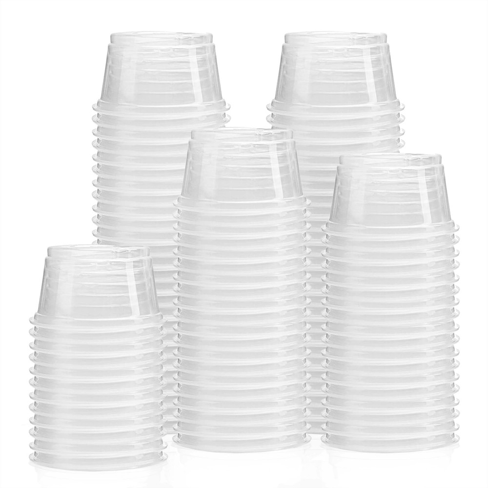 SunGrow Reusable Gecko Food & Water Cups, 100 Pcs, 1 oz. Recyclable Clear
