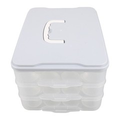Stackable Egg Cartons Clear Holder Tray with Lid Container for Refrigerator