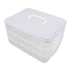 Stackable Egg Cartons Clear Holder Tray with Lid Container for Refrigerator