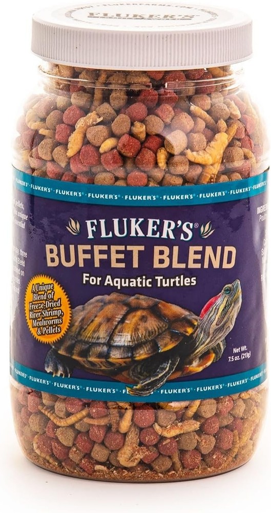 Fluker’s Buffet Blend Aquatic Formula, Turtle Food with Freeze, 7.5 oz