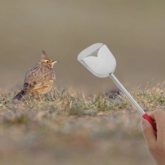 Stainless Steel Long Handle Litter Scooper Reusable Bird Cage Cleaning Accessory