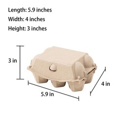 40 Pack Egg Cartons Cheap Bulk, 2×3 Style Reusable Empty Natural Paper Pulp E…