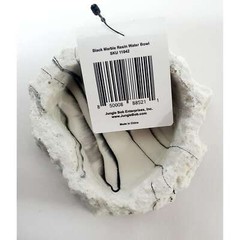 Resin Water Bowl Red or White Striped Pet Reptile Terrarium Food Dish