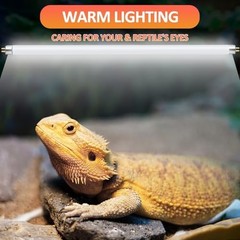 39W T5 UVB Reptile Light Bulb 10.0 – UVA Lamp Tube for Bearded Dragons, 2 Pack
