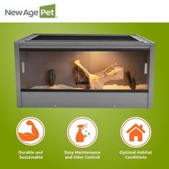 Mojave ECOFLEX Reptile Lounge Medium Grey 36in Vivarium Terrarium Enclosure