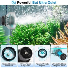 hygger Mini Wave Maker for Saltwater & Freshwater Aquarium, Ultra-Quiet Trans…
