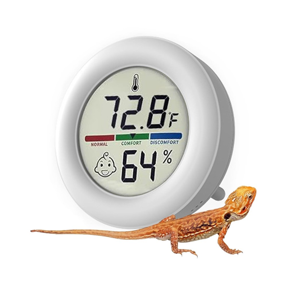 Reptile Tank Thermometer, Mini Digital Hygrometer Thermometer Gauge, Indoor O…