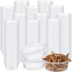 1000 Pcs 0.5 oz Gecko Feeding Cups Small Gecko Food and Water Cups Reptile Fe…