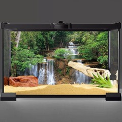 AWERT 72×24 inches Waterfall Terrarium Background Rainforest Aquarium Backgro…