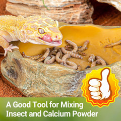 Reptile Cricket Calcium Powder Mixer, Cricket Keeper Shaker for Bearded Dragon G