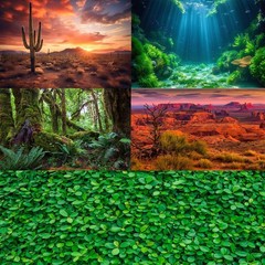 Reptile Habitat Background Desert with Red Rock Formations and Bright Blue Sk…