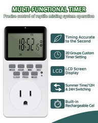 Automatic Reptile Misting System with Timer & 6 Adjustable Nozzles for Terrarium