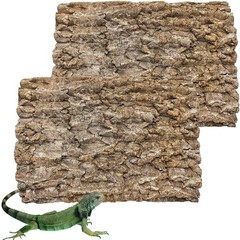 Hamiledyi 2PCS Cork Terrarium Background 15.7×11.8in 2PCS-15.7×11.8in, Brown