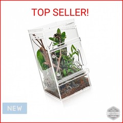 StyEdEk Pre-Assembled Jumping Spider Enclosure 3x3x6 Inch Acrylic Spider Cage In