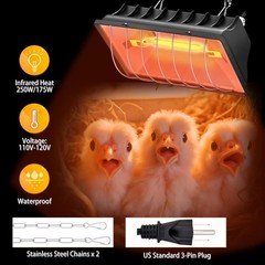 Heat Lamp Chickens 250W Chicken Heat Lamp Brooder Heater Chicks Hanging Light