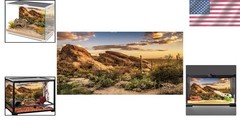 Beautiful Blue Sky Oasis Background for Terrariums – 36×18 Durable Polyester