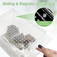 Reptile Terrarium Enclosure 8″x6″x4″ Acrylic Tarantula Breeding Box Magnetic