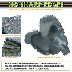 Cliff & Cave Hideout Rainforest Series – Reptile Ledge Hide Basking Rock Terr…